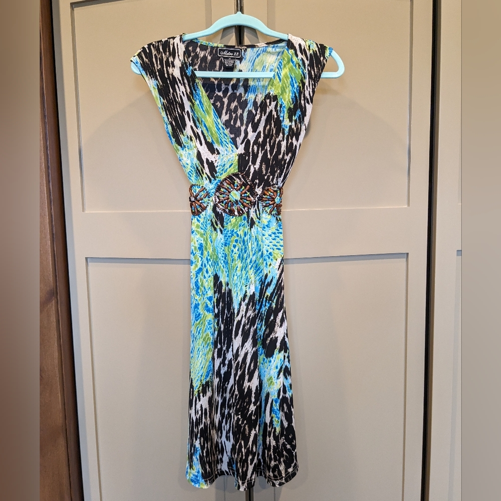 Metro 22 Stretchy Animal Print Dress, Size Medium